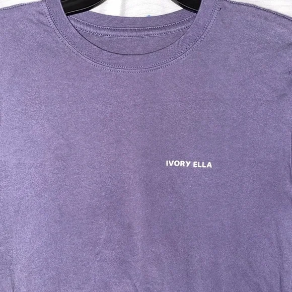 Ivory Ella Long Sleeve Crew Neck Shirt Blue Purple XXS - Picture 6 of 7